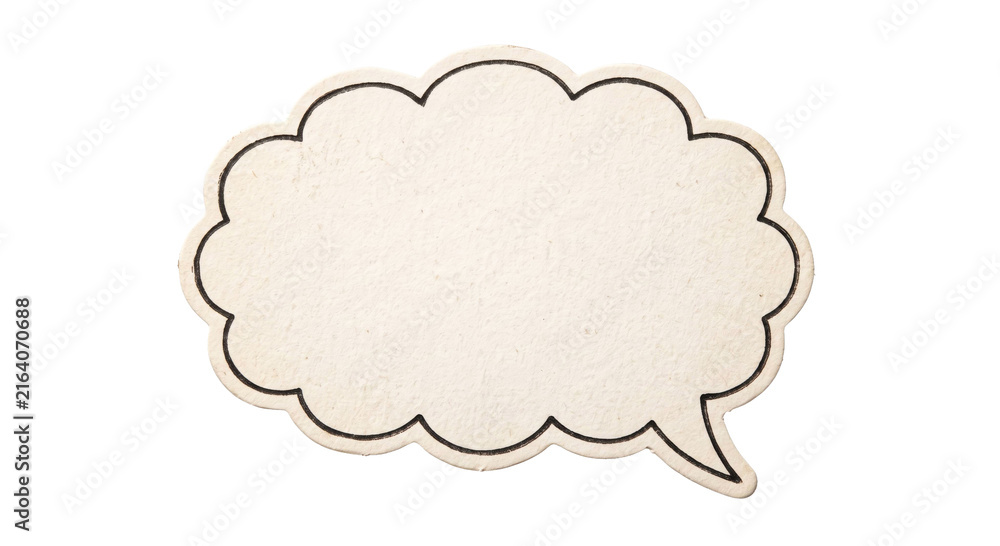 Naklejka premium Blank speech bubble cutout for adding text or design elements