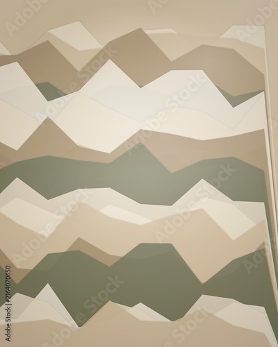 Geometric Mountain Landscape Abstract