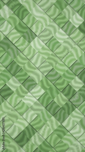 Green Woven Diamond Pattern