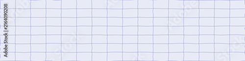 Hand drawn grid pattern with shaky blue lines forming squares on light surface