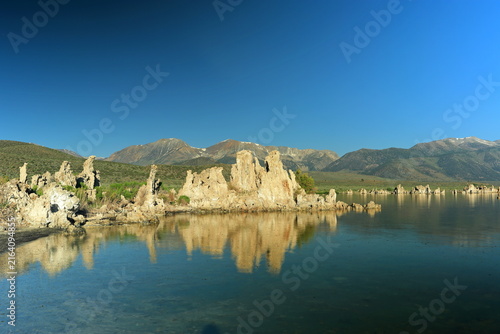 Mono Lake, a saline soda lake in Lee Vining, California, United States