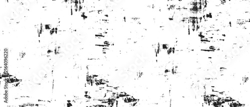 Принти на полотні White grunge texture with scattered black brush marks, distressed ink strokes an