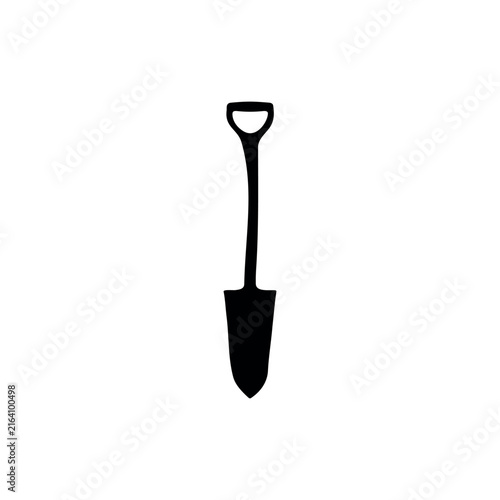 Drain spade silhouette vector flat design on white background.

