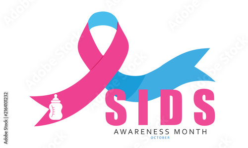 Sudden Infant Death Syndrome (SIDS) Awareness Month. background, banner, card, poster, template, October month. Vector illustration.