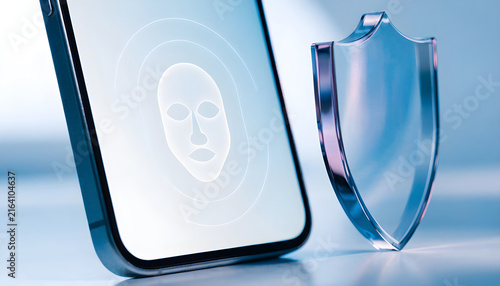 Smartphone Face Recognition ID Scanner with Glass Cyber Security Shield