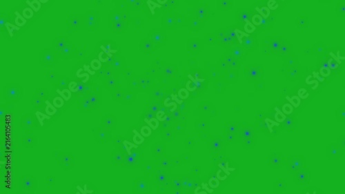 Blue Glowing Particles on Green Screen for Energy and Technology Video Loops