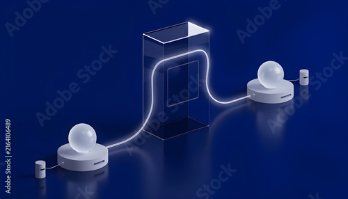 Abstract Glass Firewall and Encrypted Data Transmission Network Nodes