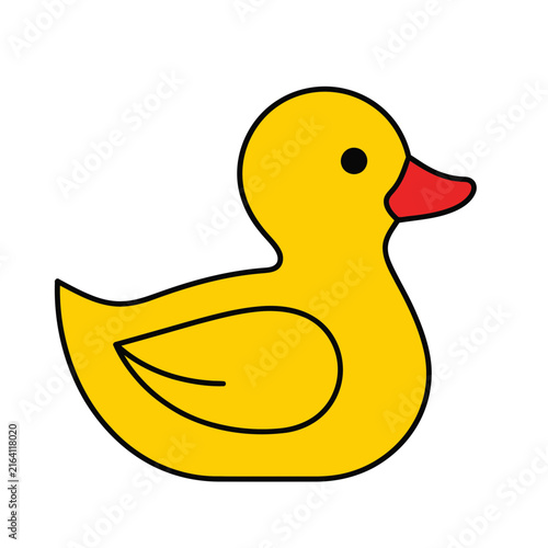 Yellow rubber duck illustration