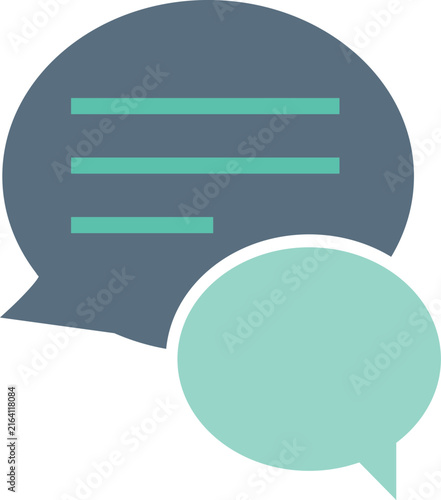 Speech bubble icons communication and messaging symbols flat vector design for web a