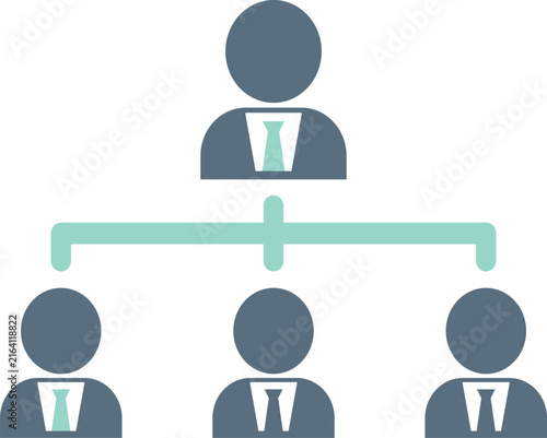 Organizational chart icons simple business hierarchy team structure for corporate ma