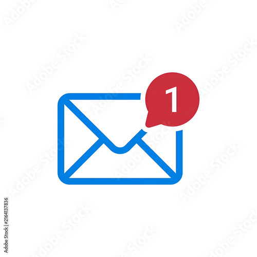 Email Notification Icon with Red Badge 11.