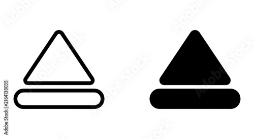 Foto Eject Symbol Vector Icons, Up Arrow Button Graphics, Media Player Controls, Simp