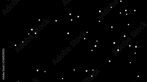 Floating Glowing Snow Particles Overlay Motion Graphics with Alpha Channel.