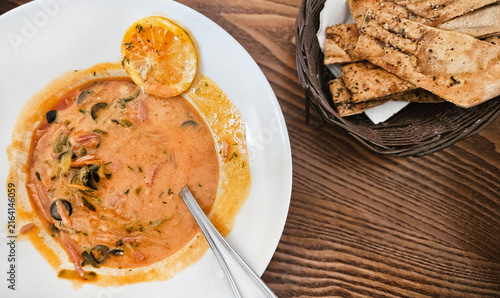 Soup and bread