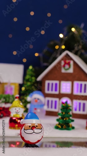 An unusual Santa Claus drops into Christmas town