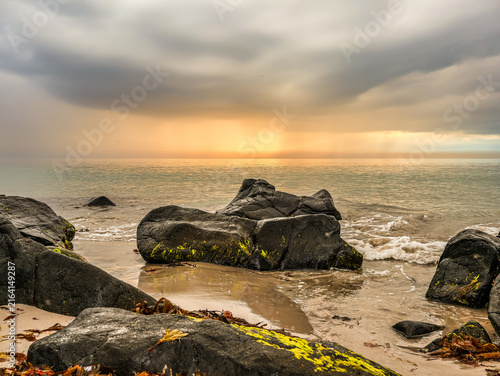 Принти на полотні sunset on the beach
