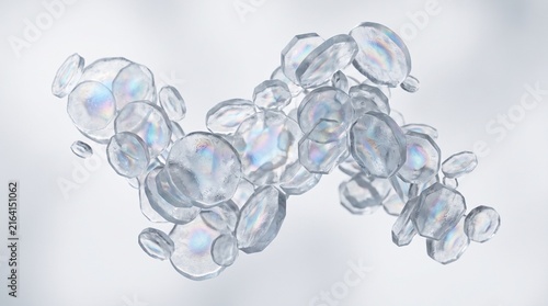 3D Abstract Background with Champagne Gold Frosted Glass Plates and Soft Warm Studio Refraction