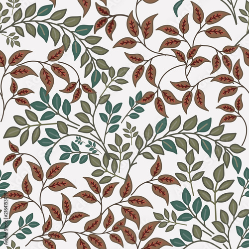 Floral seamless pattern, Flower chintz pattern seamless vector border print. Botanical batik background. Arabesque floral ornament motif for decoration fabric, women clothing, scarf, wallpaper design.