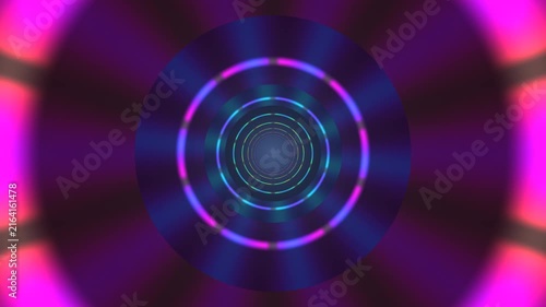 Glowing Geometric Tunnel Background Seamless Loop