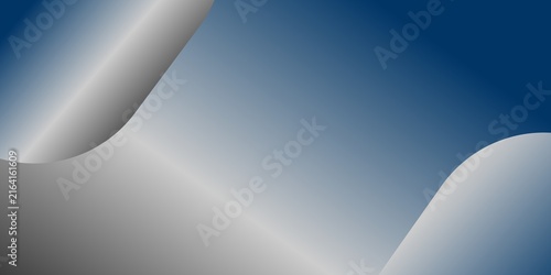 Canvastavla Abstract Blue Silver Gradient Background with Smooth Curves