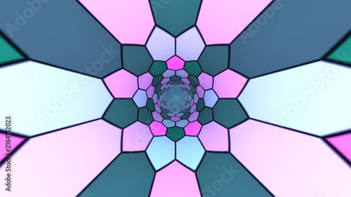 Neon Ring Tunnel Background Seamless Loop