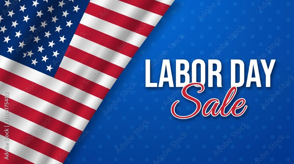 Fototapeta premium labor day, Labor Day background, patriotic, American flag, USA, United States, celebration, red white blue, balloons, stars, patriotic balloons, holiday background, Labor Day celebration, American hol