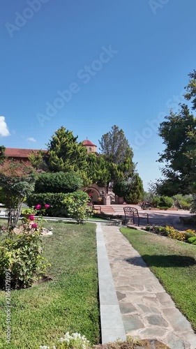 Panorama of Holy Monastery of Hosios Ephrem the Syrian near town of Katerini, Central Macedonia, Greece