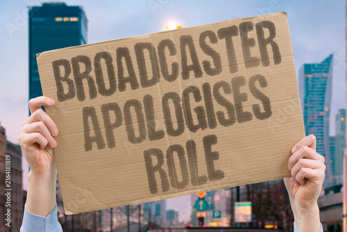 Obraz na płótnie "Broadcaster Apologises Role" A network says sorry for its part