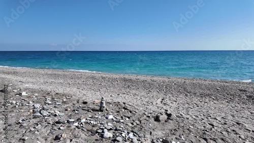 Chorefto Beach near Makrirrachi Village at Pelion Mountain, Thessaly, Greece