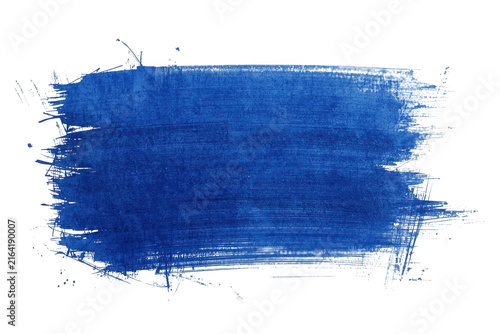 Textured rectangular blue paint brush stroke