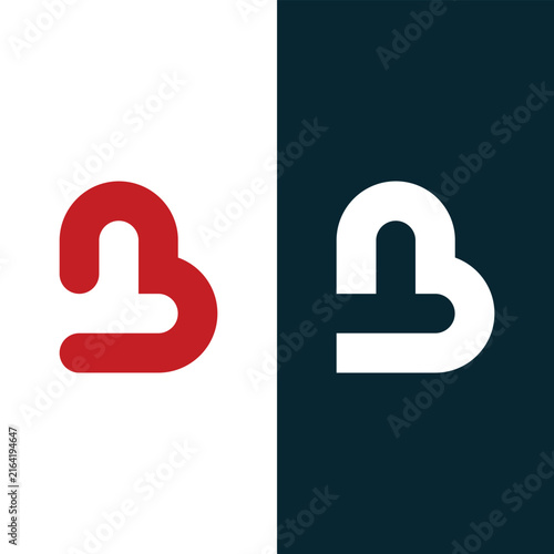 Letter B Modern New Unique Shape Creative Monogram Abstract Logo Icon Concept Stock Vector - Illustration.