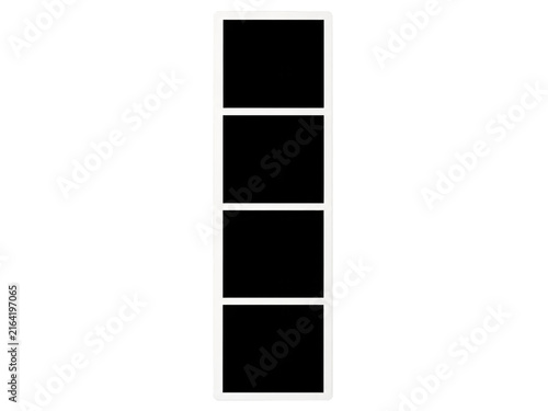 Photo booth strip template isolated on transparent background