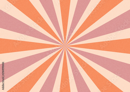 retro 60s 70s sunburst background, peach pink orange radial ray pattern illustration, vintage psychedelic geometric wallpaper with texture