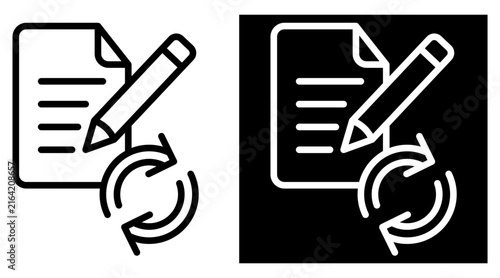 amend Two-tone version in black and white background