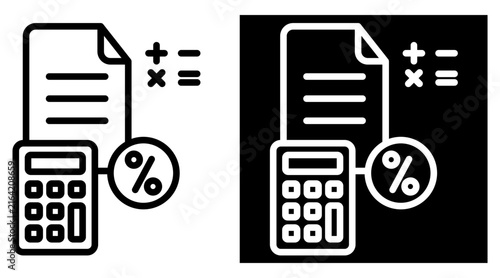 calculate Two-tone version in black and white background