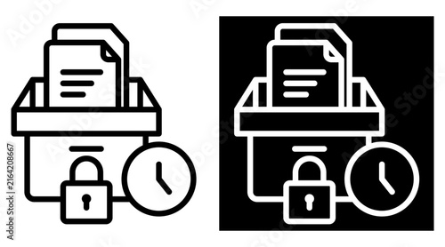 archive Two-tone version in black and white background