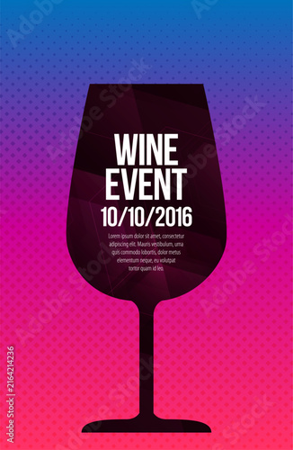 Design for wine event vector colorful background
