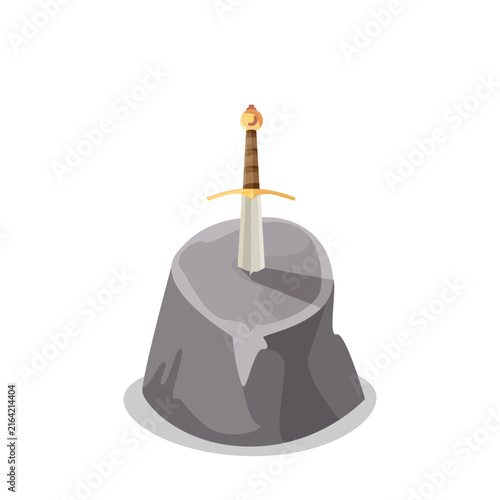 Flat vector Sword icon colorful
