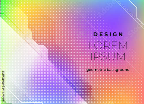 Flat vector. Minimal geometric background. Dynamic shapes composition. Eps10 vector.