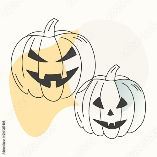 Bild auf Leinwand halloween pumpkin head