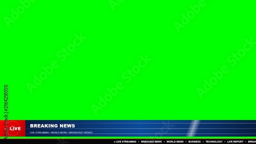 Breaking news broadcast lower third overlay for professional motion footage