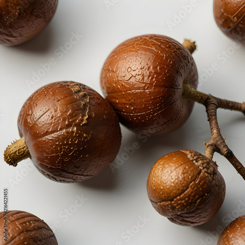 Acorn on white background 