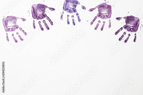 Togetherness Abstract Handprint Circle Representing Collaboration and Creative Unity