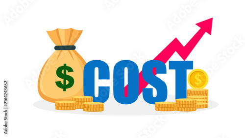 Cost increase and inflation concept