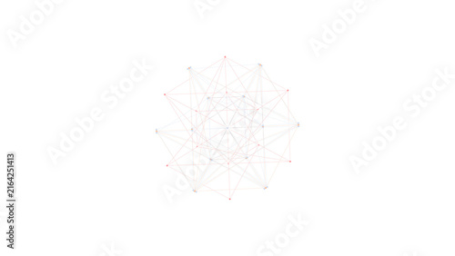Obraz na płótnie Intricate geometric star pattern formed by sharp thin lines and vertices against black space