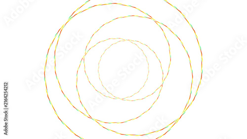 Фотография Dynamic rotating spiral circles forming an abstract vortex effect with vibrant g