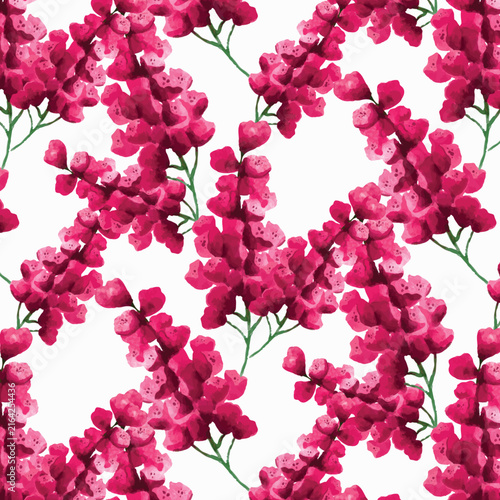 Watercolor, blush pink and burgundy floral pattern, small flower, tiny flower seamless pattern vector illustration, doodle summer, kids and baby designs for print fabric.