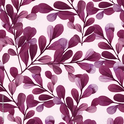 Watercolor, blush pink and burgundy floral pattern, small flower, tiny flower seamless pattern vector illustration, doodle summer, kids and baby designs for print fabric.