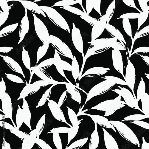 Abstract Leave design. Pattern with leave seamless. Grunge textured abstract art vector with flower and plants in watercolor style.