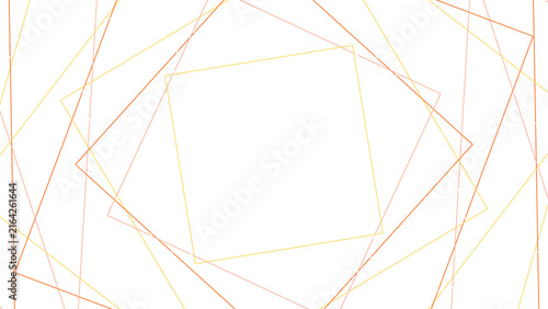 Картината върху платно Abstract geometric composition with rotating golden squares forming a dynamic la